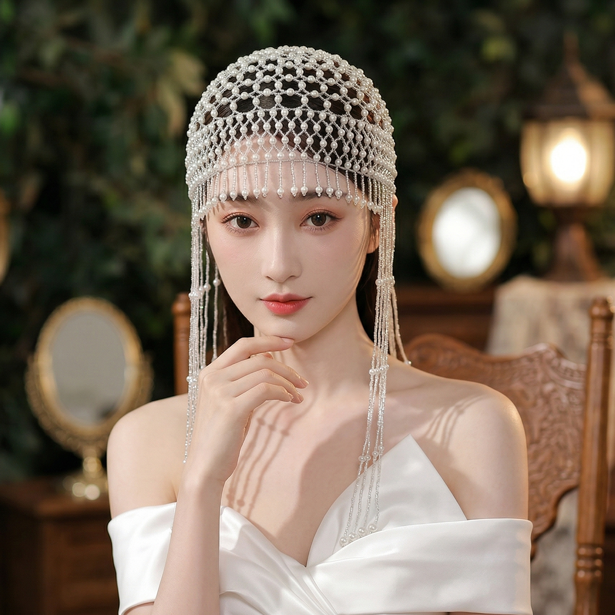 Luxury Pearls Beaded Headwrap  - Women Accessories Jewelry 评论和价格