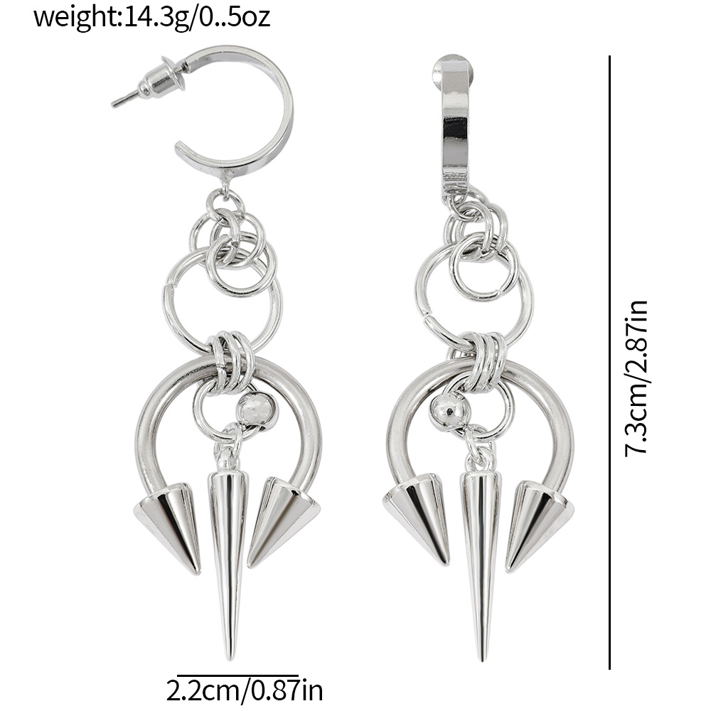 1pair Y2K Stainless Steel Rive - Women'S Y2K Accessories 评论和价格