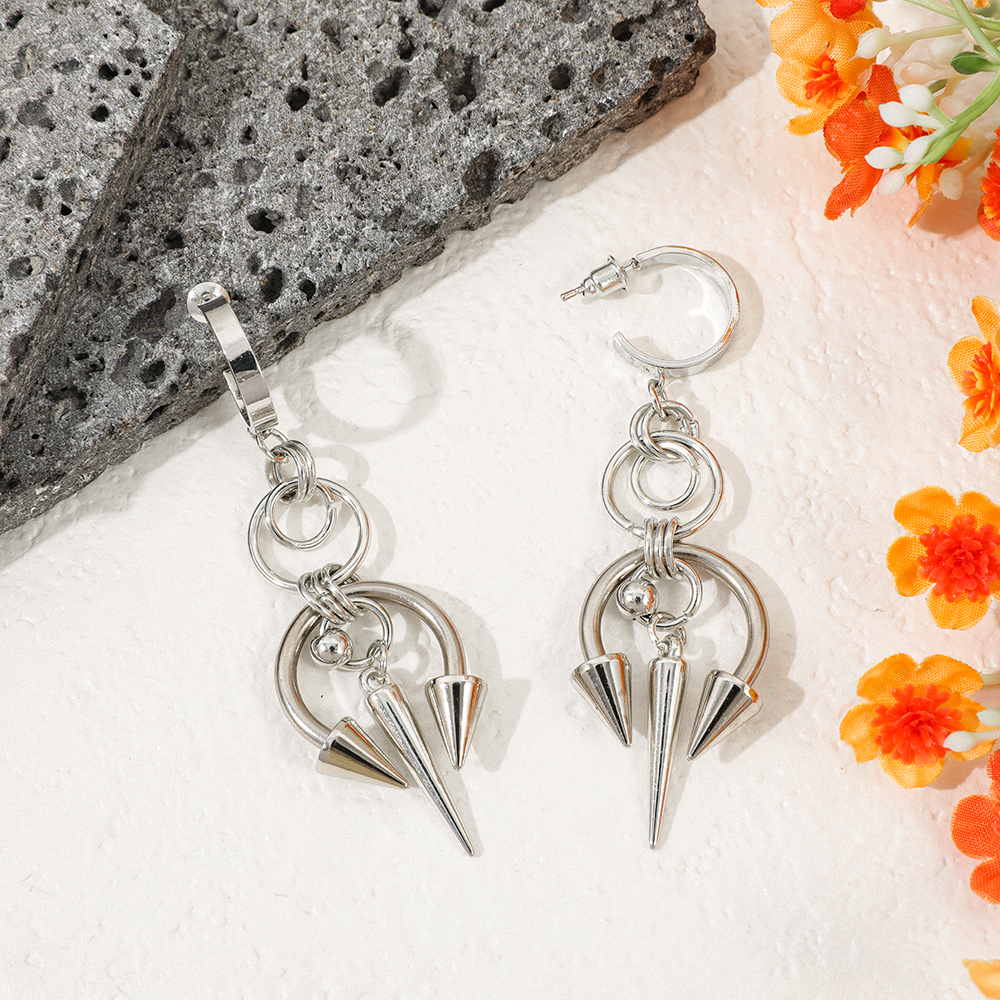 1pair Y2K Stainless Steel Rive - Women'S Y2K Accessories 评论和价格