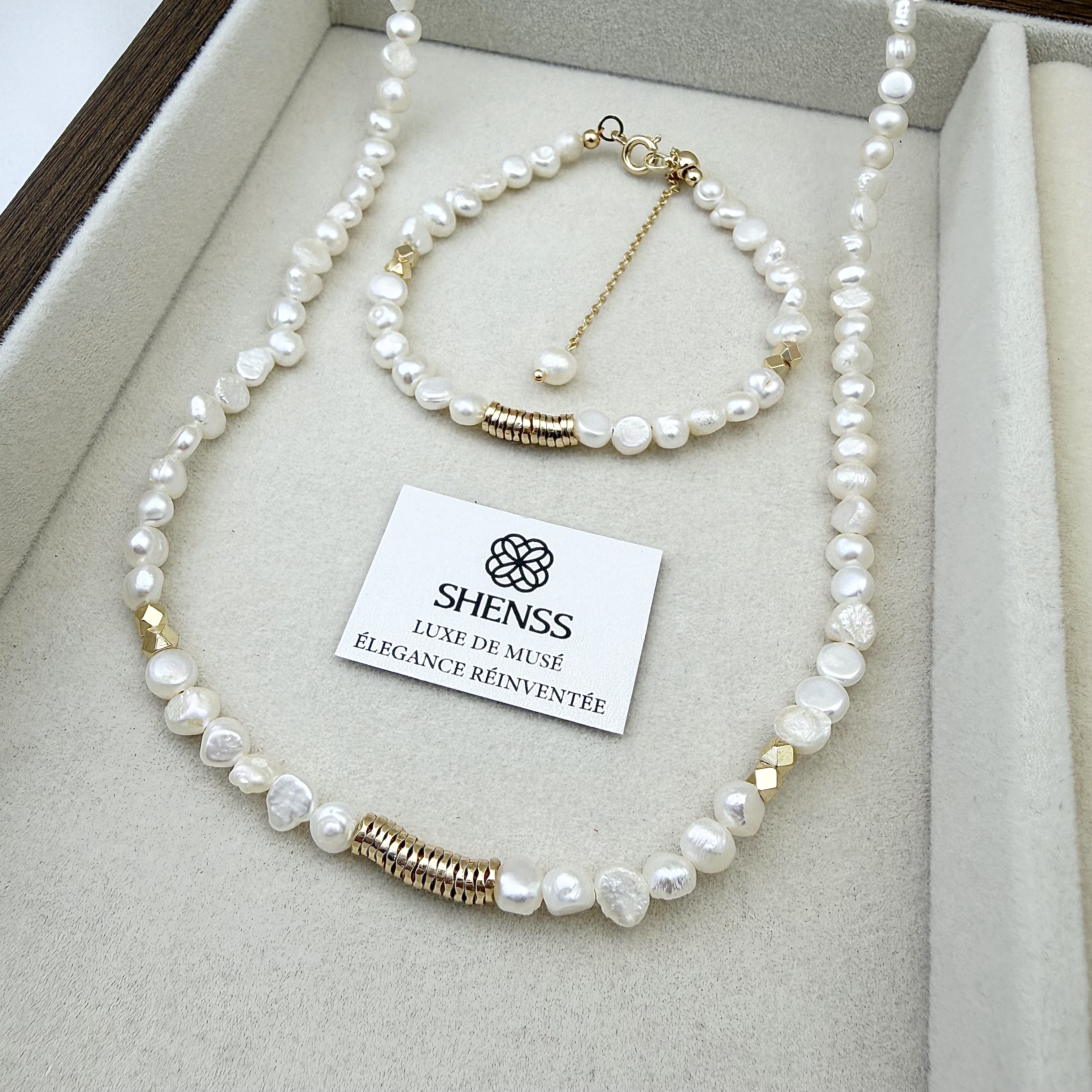 Natural Baroque Pearl Jewelry  - Layered Necklace Set 评论和价格