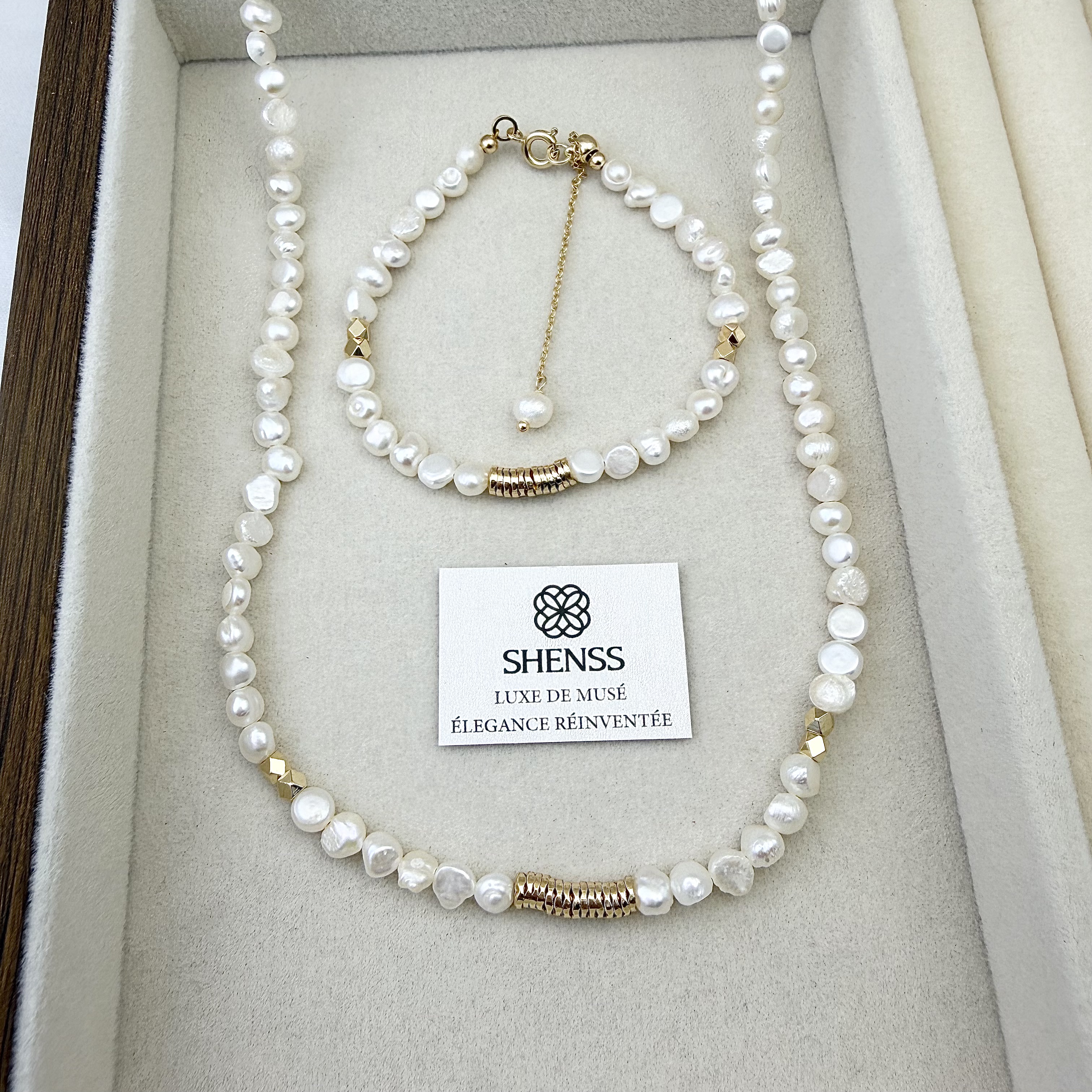Natural Baroque Pearl Jewelry  - Layered Necklace Set 评论和价格
