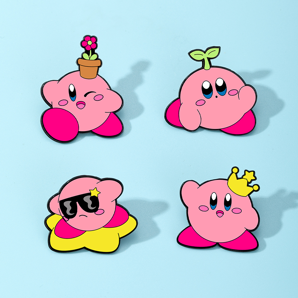 4pcs Kirby Enamel Lapel Pins S - Women Accessories Jewelry 评论和价格