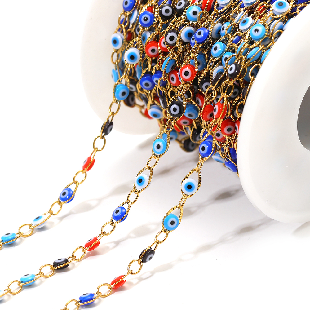 1 Meter Stainless Steel Bohemi - Evil Eye Bracelet 评论和价格
