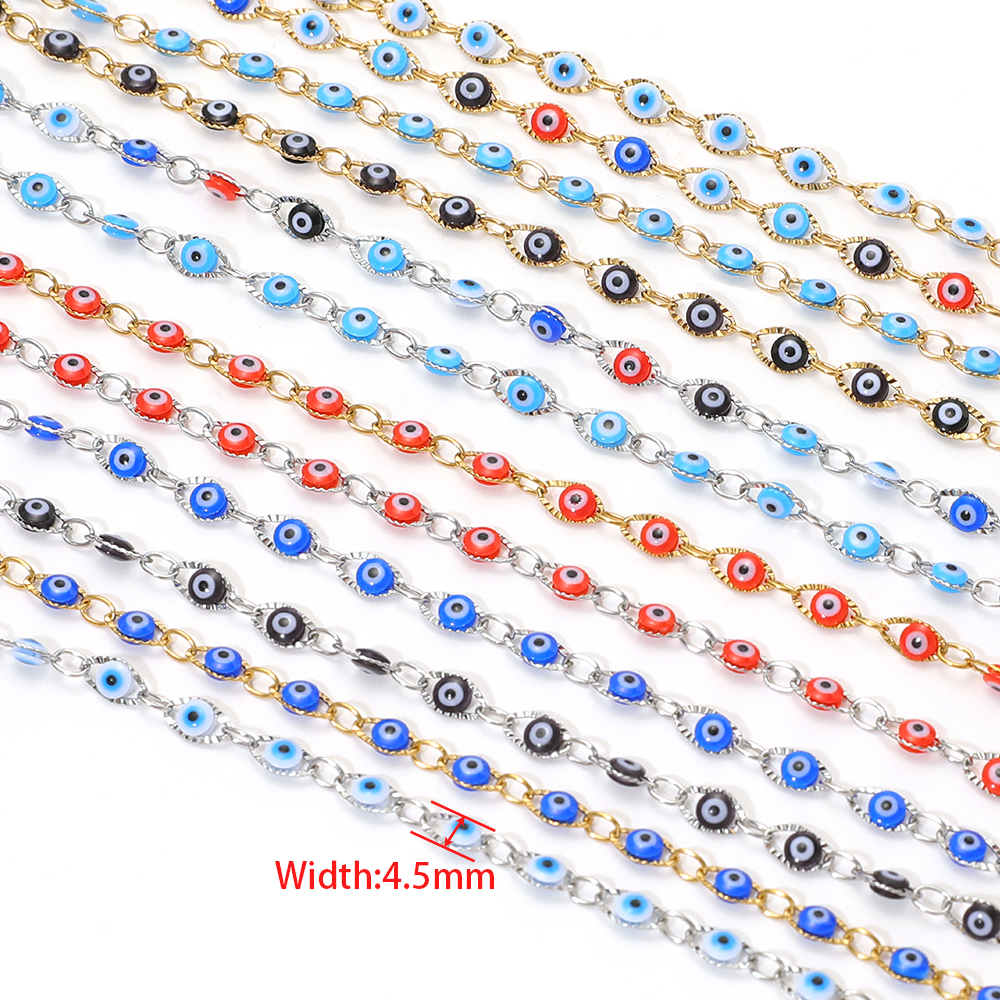 1 Meter Stainless Steel Bohemi - Evil Eye Bracelet 评论和价格