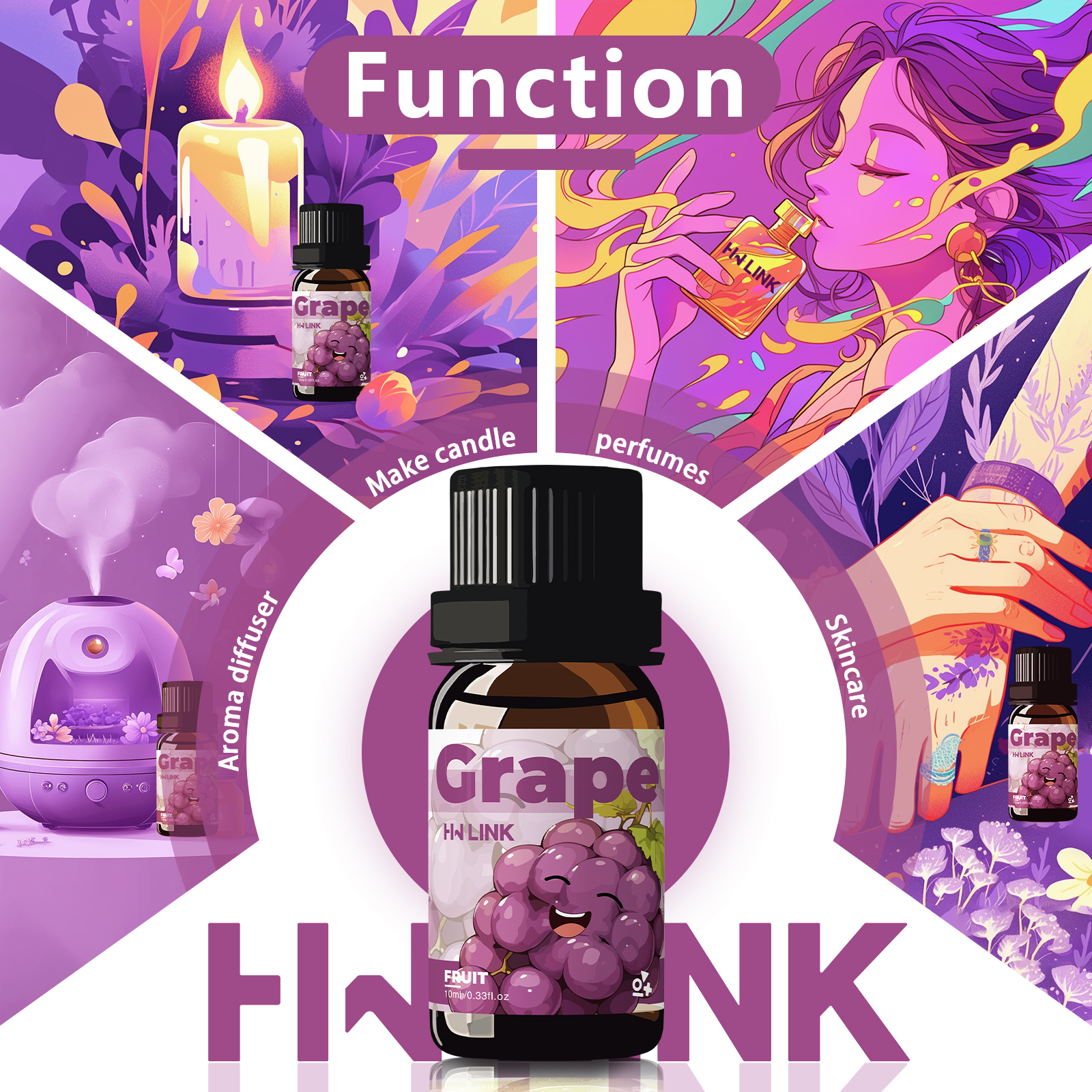 Grape Essential Oil 10ml Perfu - Women'S Essential Accessories 评论和价格