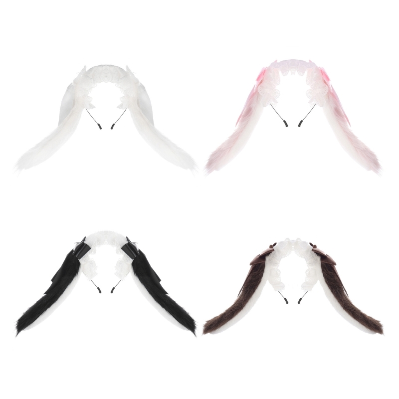 Plush Rabbits Ear Headbands Fo - Women Accessories Description 评论和价格