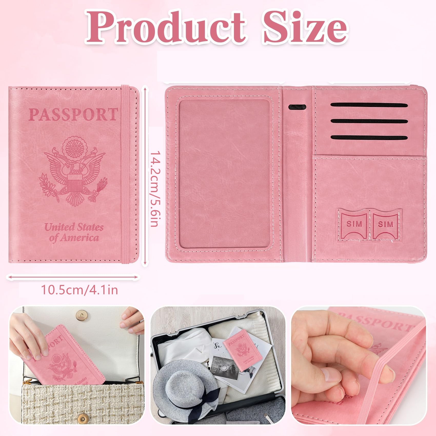 Passport Holder for Travel, Rf - Women'S Essential Accessories 评论和价格