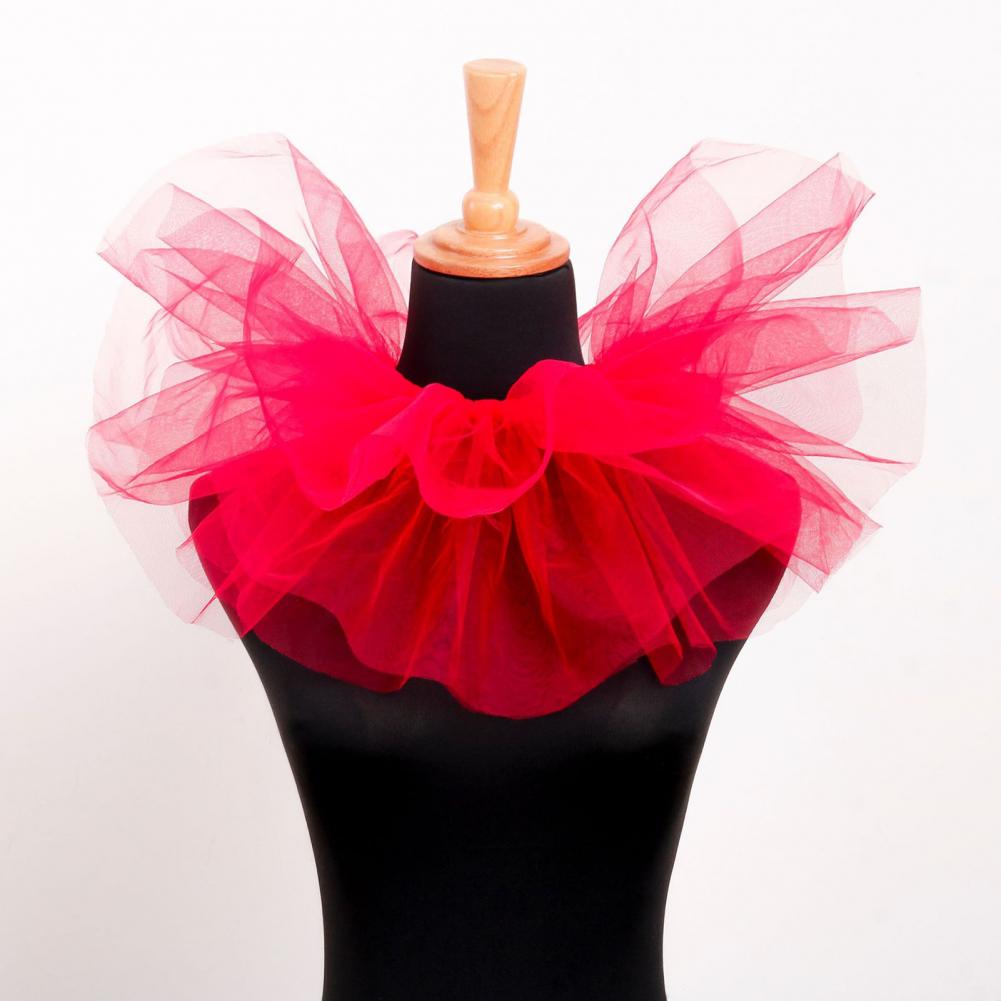 Removable Puffy Mesh Faux Coll - Women Accessories Business 评论和价格