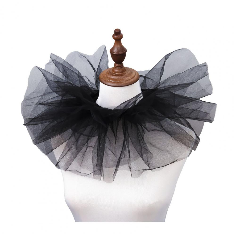 Removable Puffy Mesh Faux Coll - Women Accessories Business 评论和价格