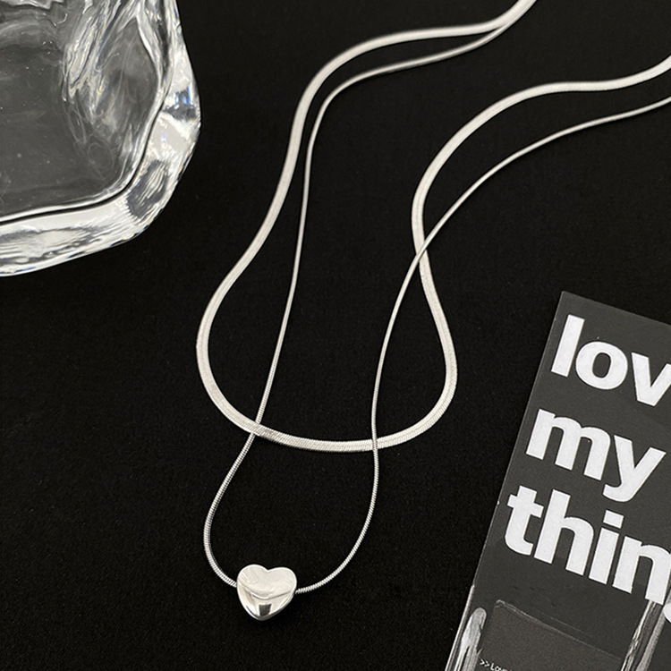 925 Sterling Silver Double Lay - Layered Necklace Set 评论和价格