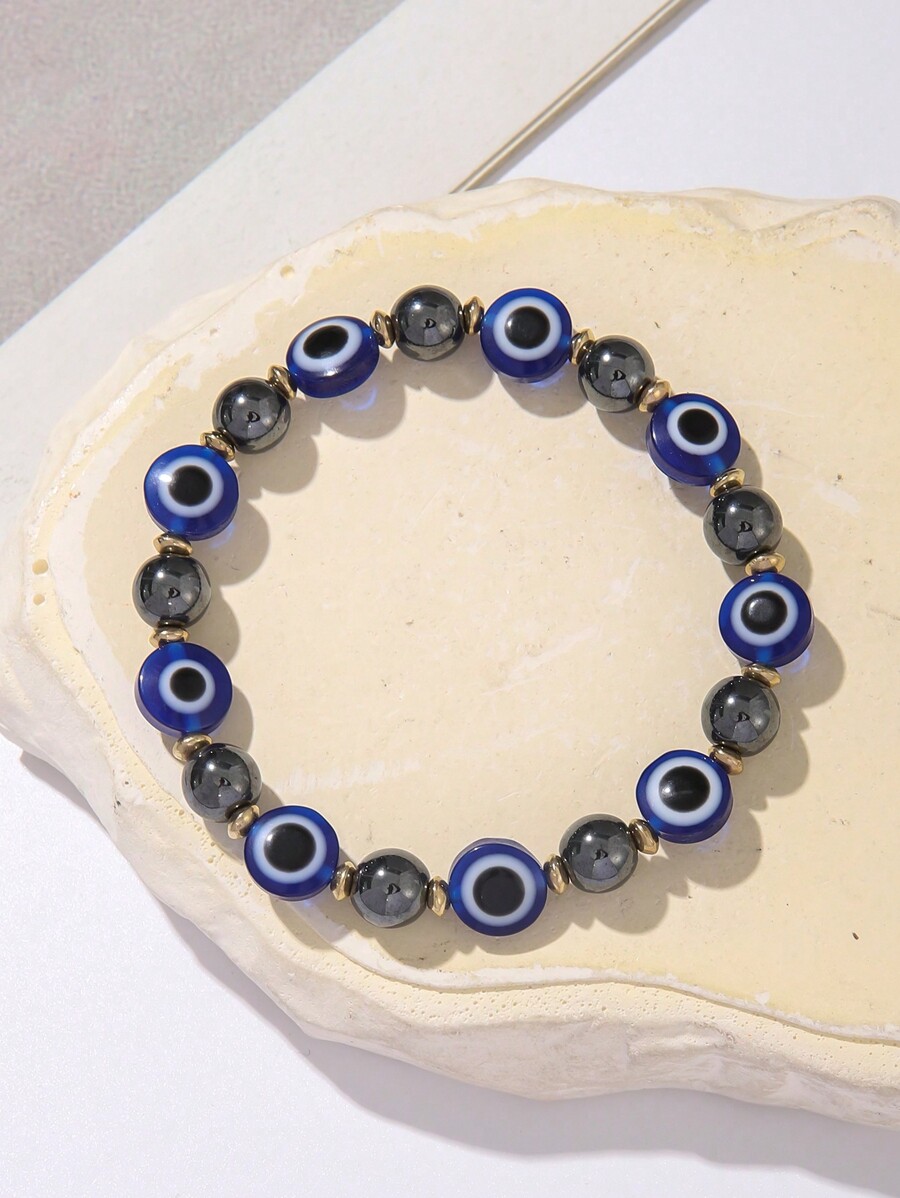 Elastic Evil Eye Beaded Bracel - Evil Eye Bracelet 评论和价格