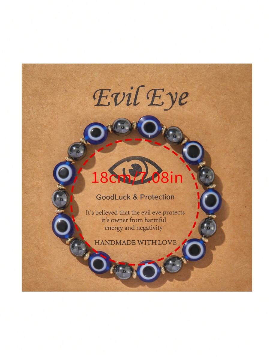 Elastic Evil Eye Beaded Bracel - Evil Eye Bracelet 评论和价格