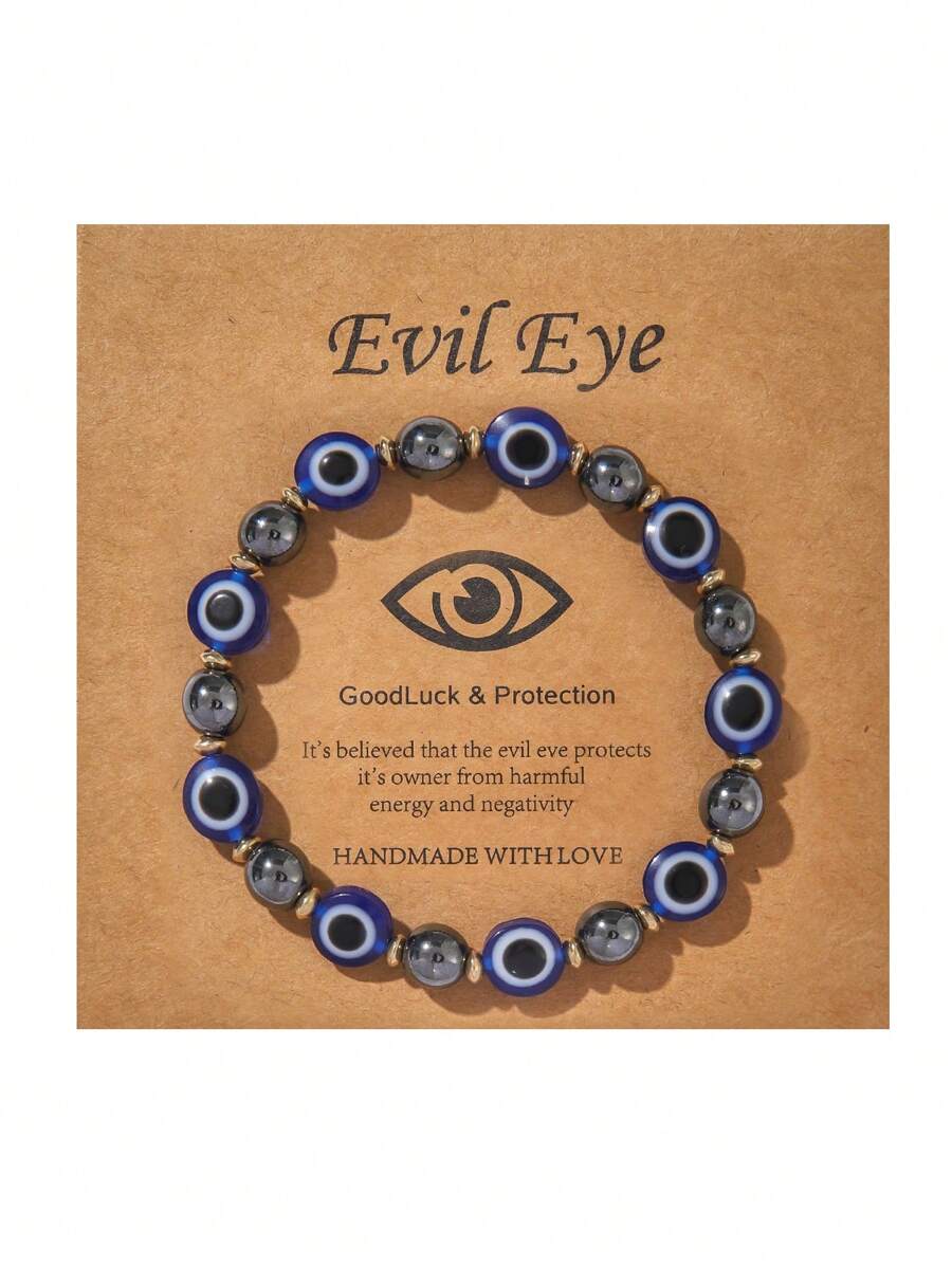 Elastic Evil Eye Beaded Bracel - Evil Eye Bracelet 评论和价格