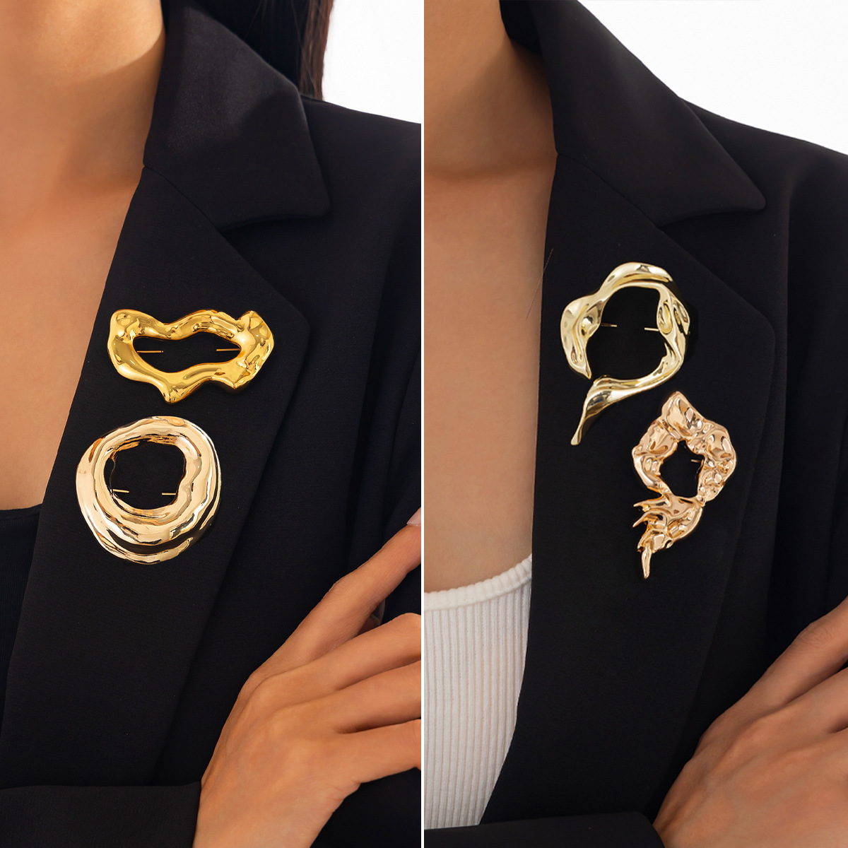 New Fashion Irregular Brooches - Women Accessories Jewelry 评论和价格
