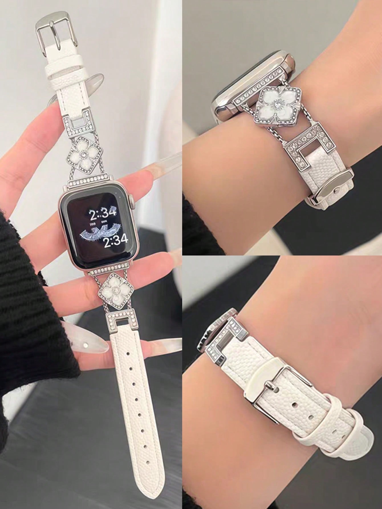 1pc New Women's White Genuine  - Women'S Accessories To Wear With Watch 评论和价格