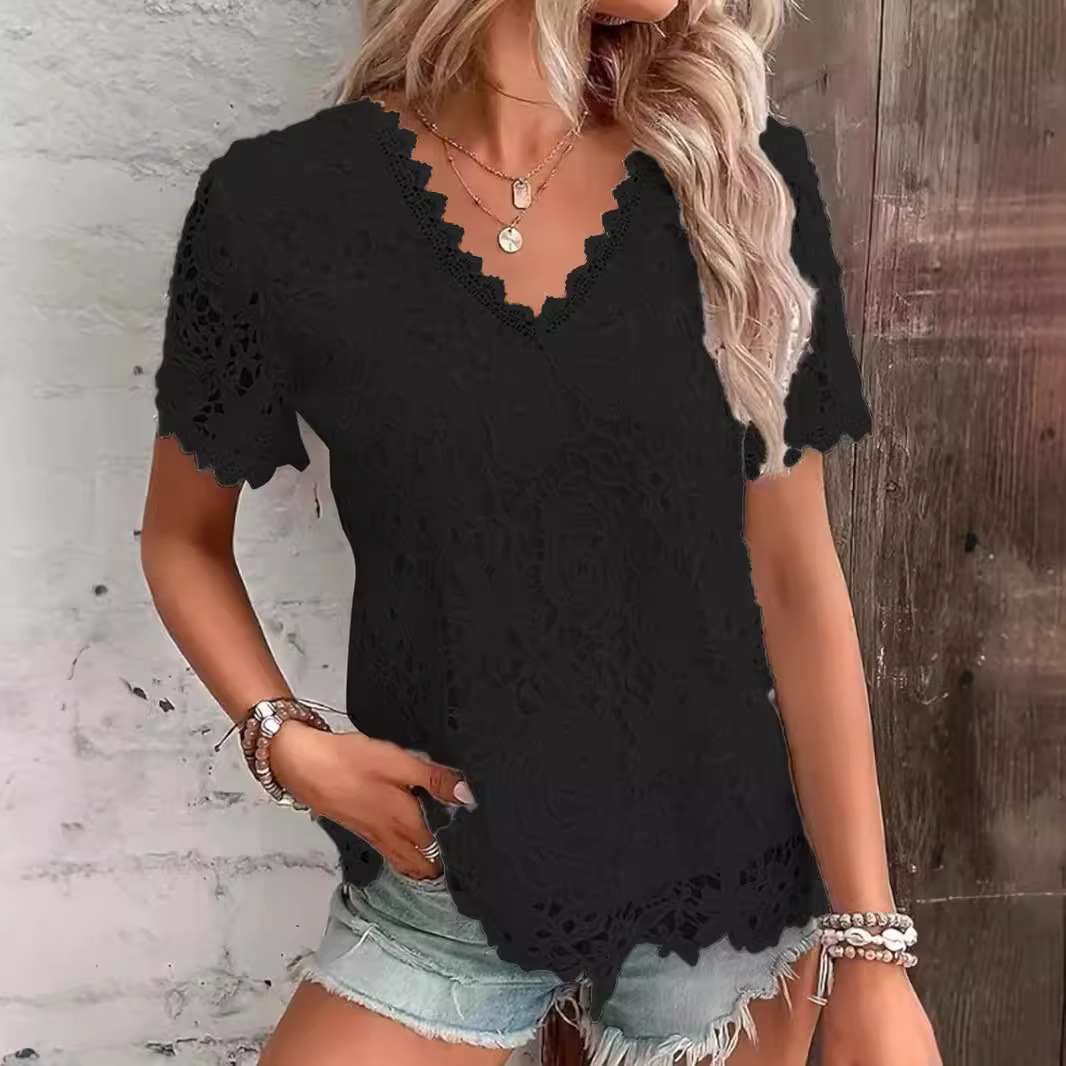 Summer Women's Shirt White Sho - Layered Necklace Set 评论和价格