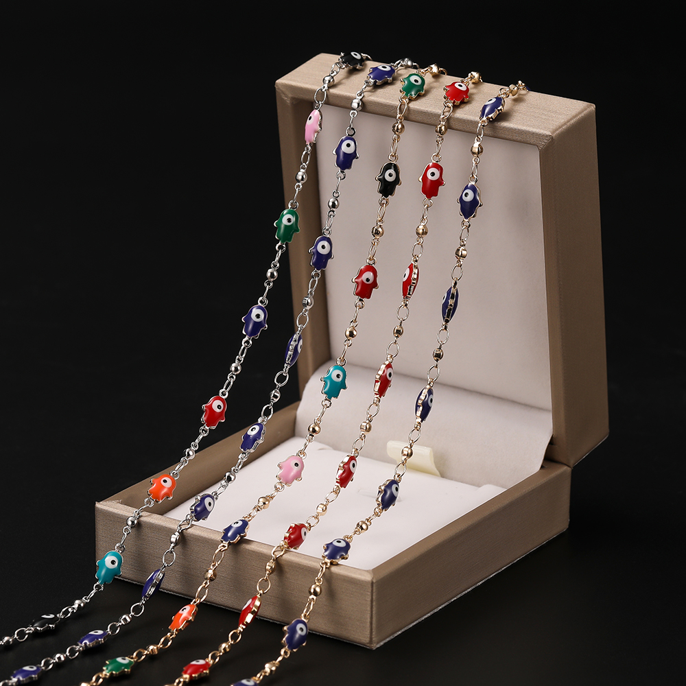 1Meter Crystal Oil Drop Beads  - Evil Eye Bracelet 评论和价格