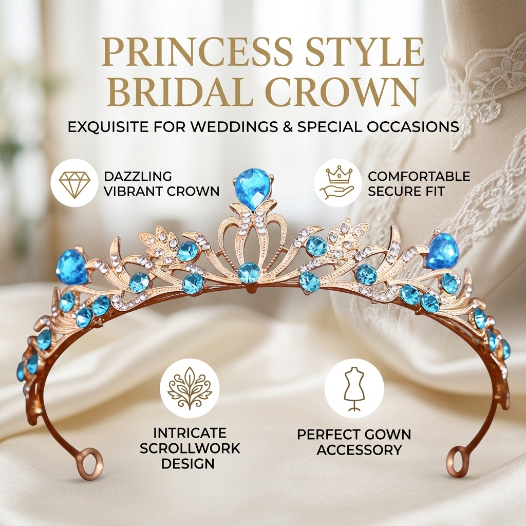 Crystal Wedding Tiaras And Cro - Women Accessories Jewelry 评论和价格