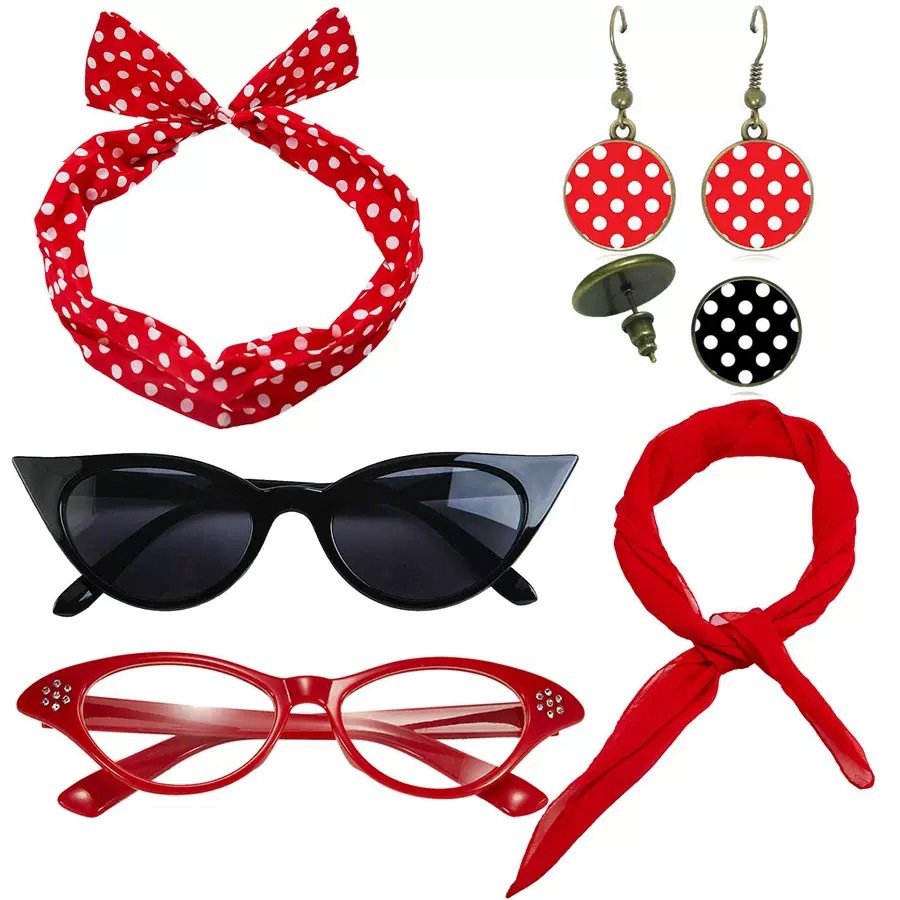 1950s Retro Party Cosplay Dres - Women'S Accessories In The 1950S 评论和价格