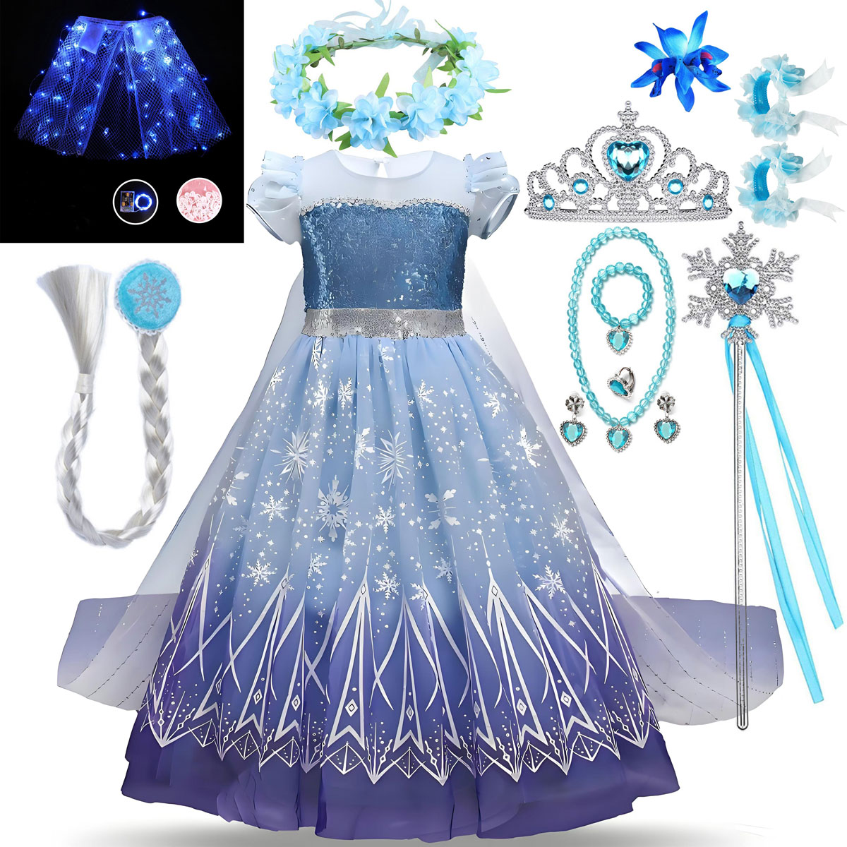 Disney Popular Movie Frozen Pr - Layered Necklace Set 评论和价格
