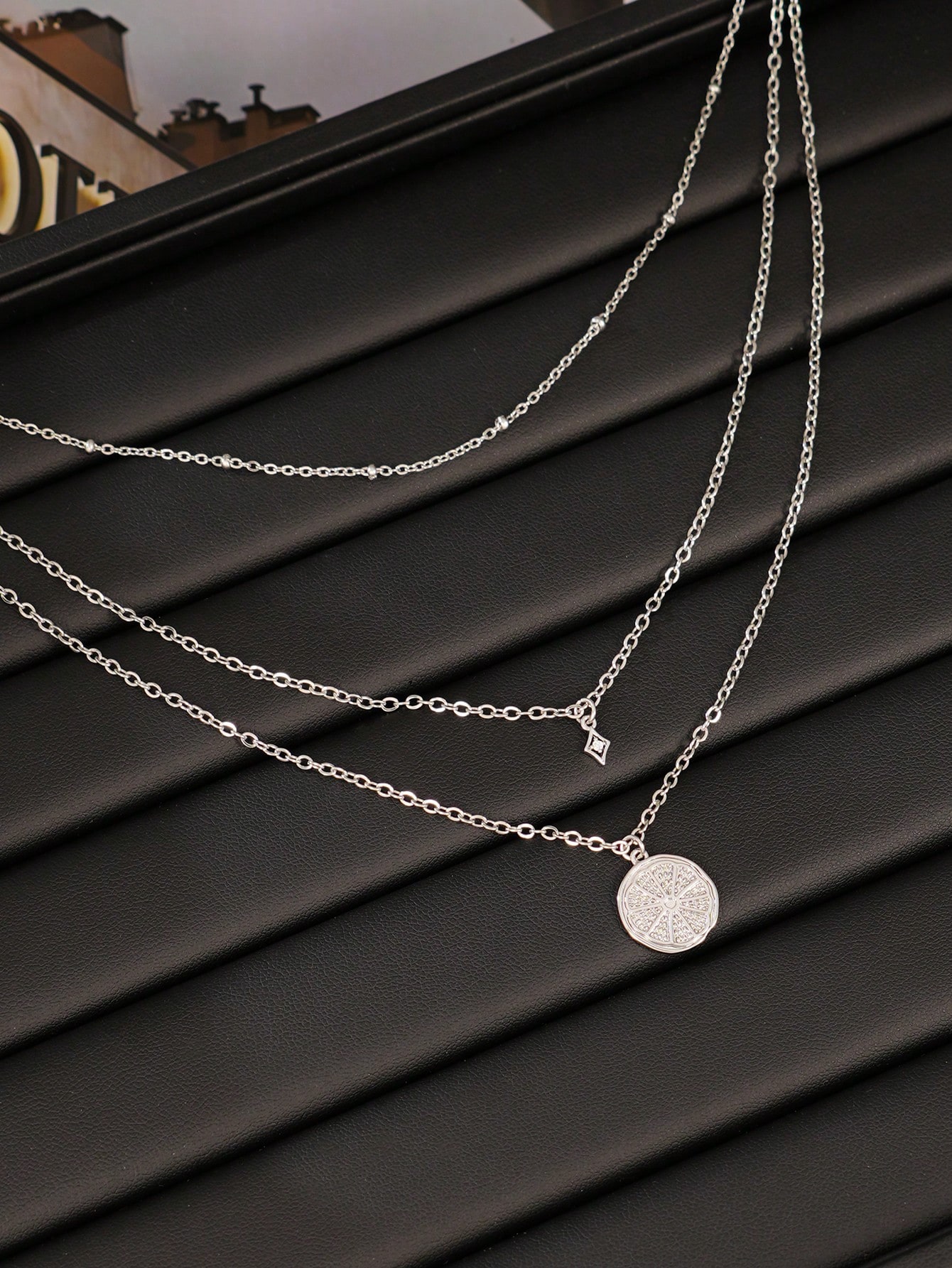 2pcs/Set Minimalist Layered Si - Layered Necklace Set 评论和价格