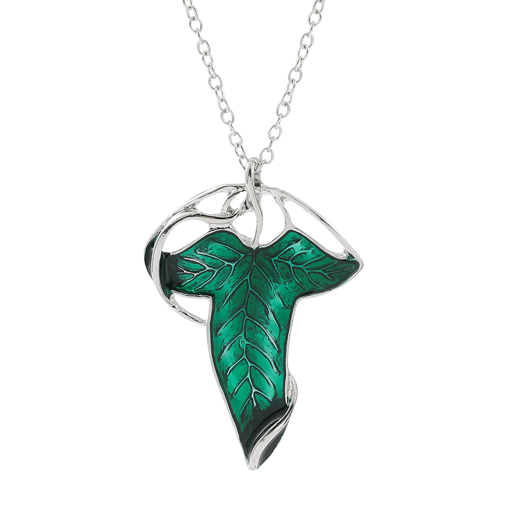 Vintage Green Leaf Pendant Nec - Women Accessories Jewelry 评论和价格