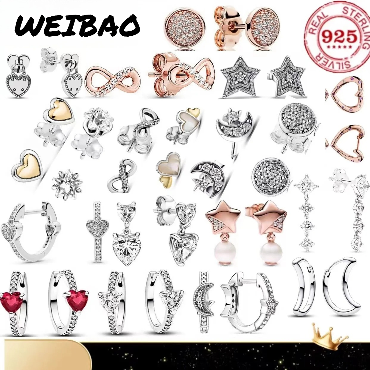 Classic 100%925 pure silver st - Women Accessories Jewelry 评论和价格