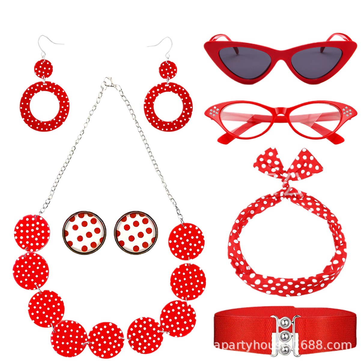 50s 80s Disco Party Costume Ac - Women'S Accessories In The 1950S 评论和价格