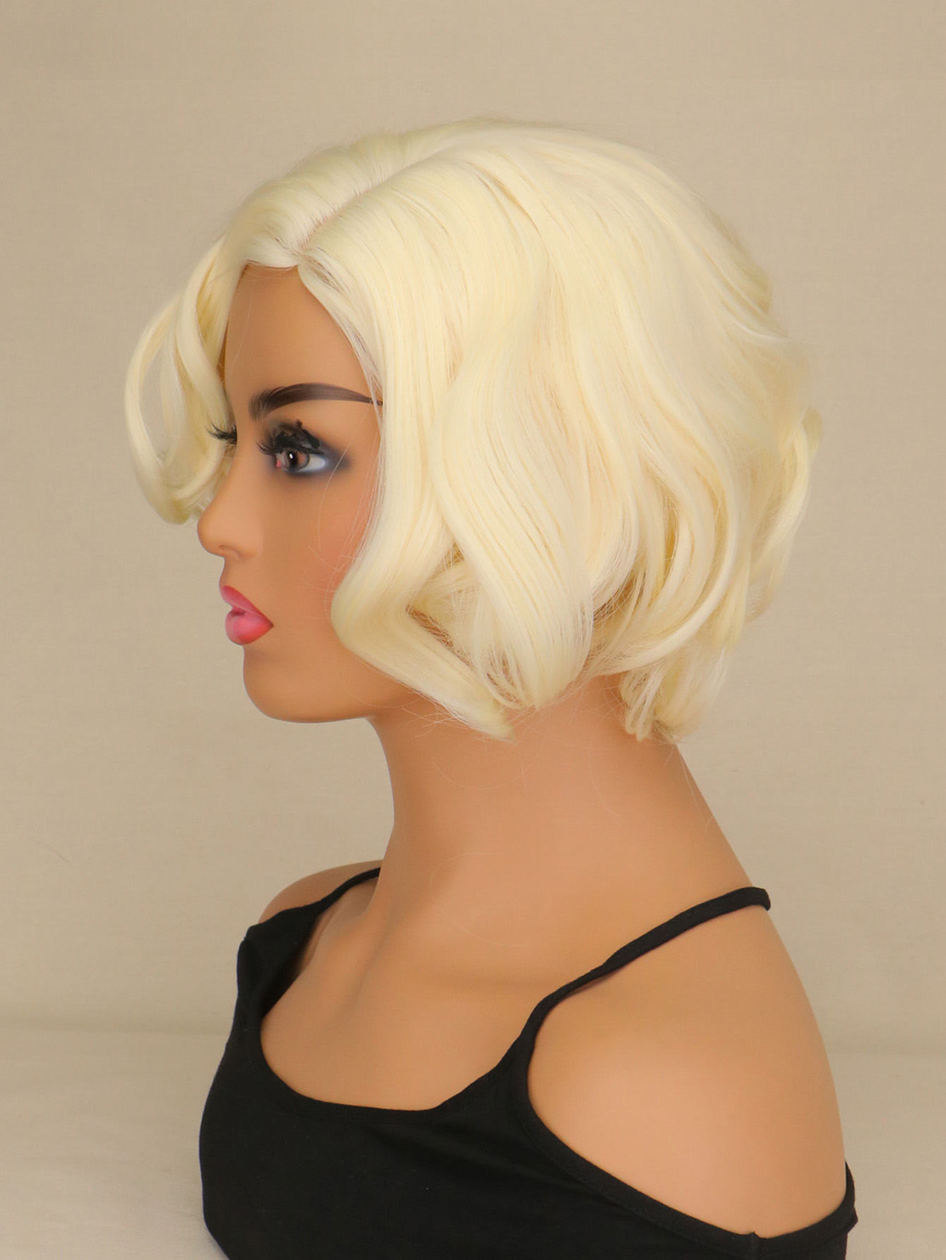 Women Synthetic Short Curly Ha - Women'S Accessories In The 1950S 评论和价格