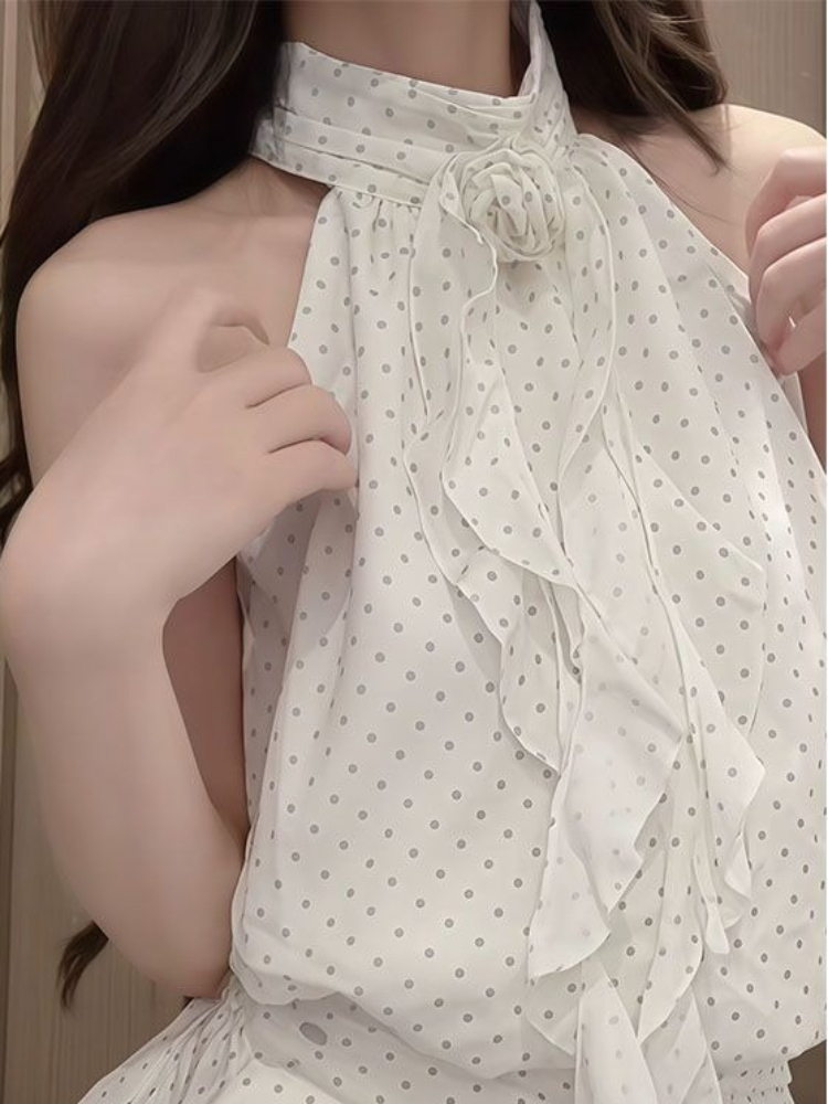 French Sweet Polka Dot 2 Piece - Layered Necklace Set 评论和价格