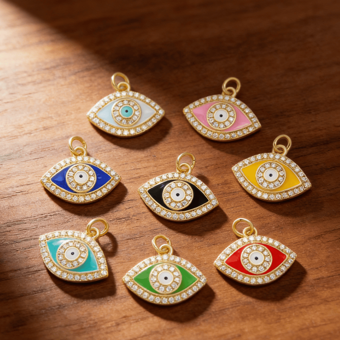 5Pcs Pendants Colorful Evil Ey - Evil Eye Bracelet 评论和价格