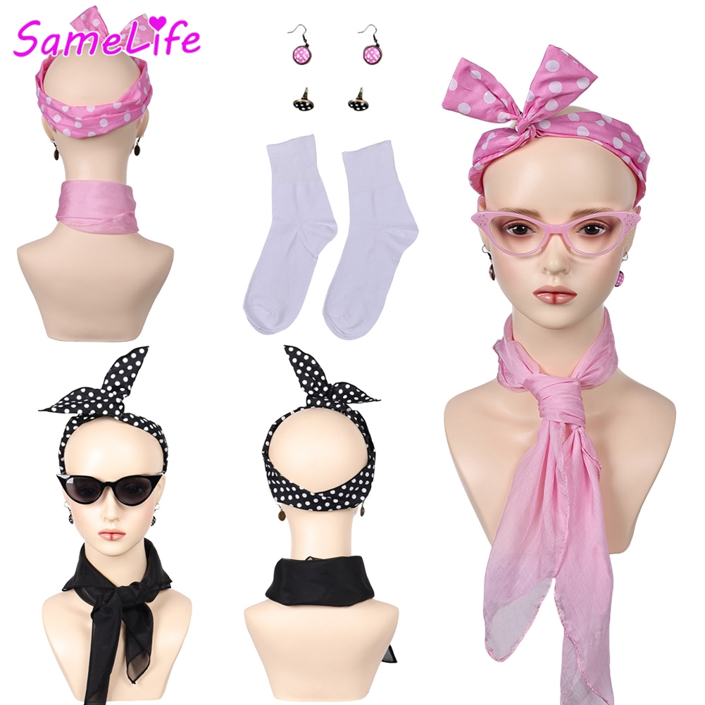Movie Grease 1950s Pink Ladies - Women'S Accessories In The 1950S 评论和价格