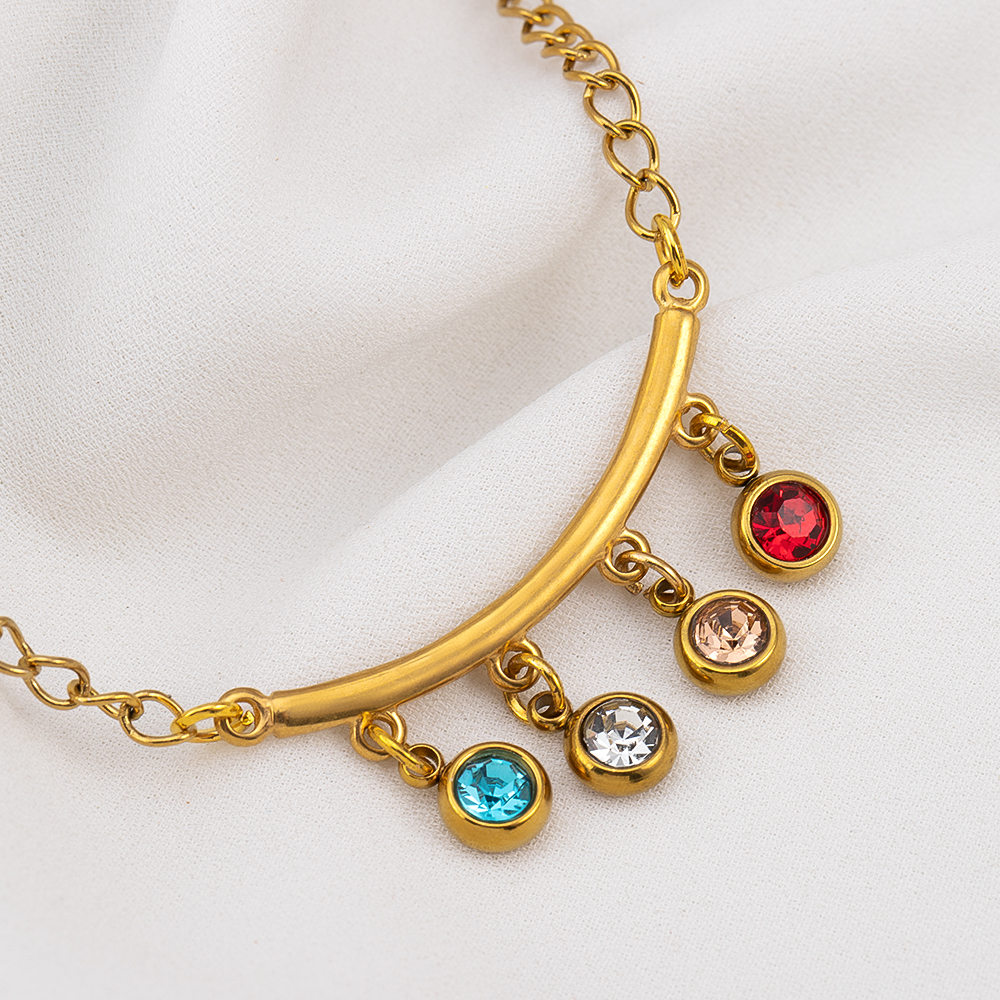 2 3 4 5 Loops Stainless Steel  - Layered Necklace Set 评论和价格