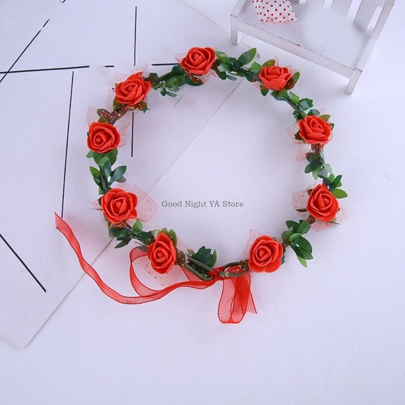  Rose Floral Wreath Headband H - Women Accessories Description 评论和价格