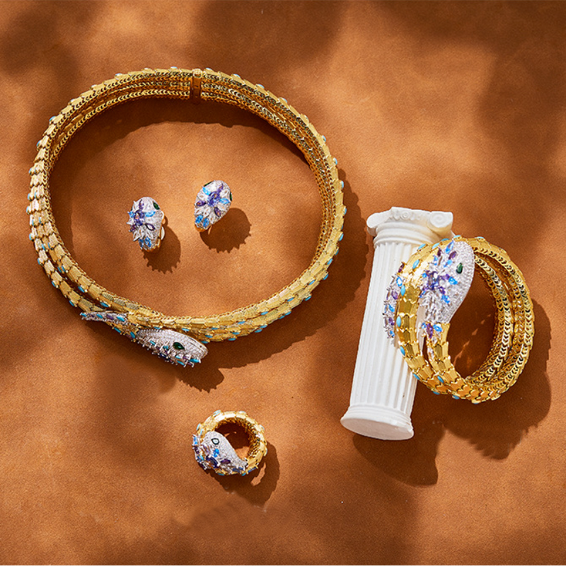 Europe America Earrings Ring B - Layered Necklace Set 评论和价格
