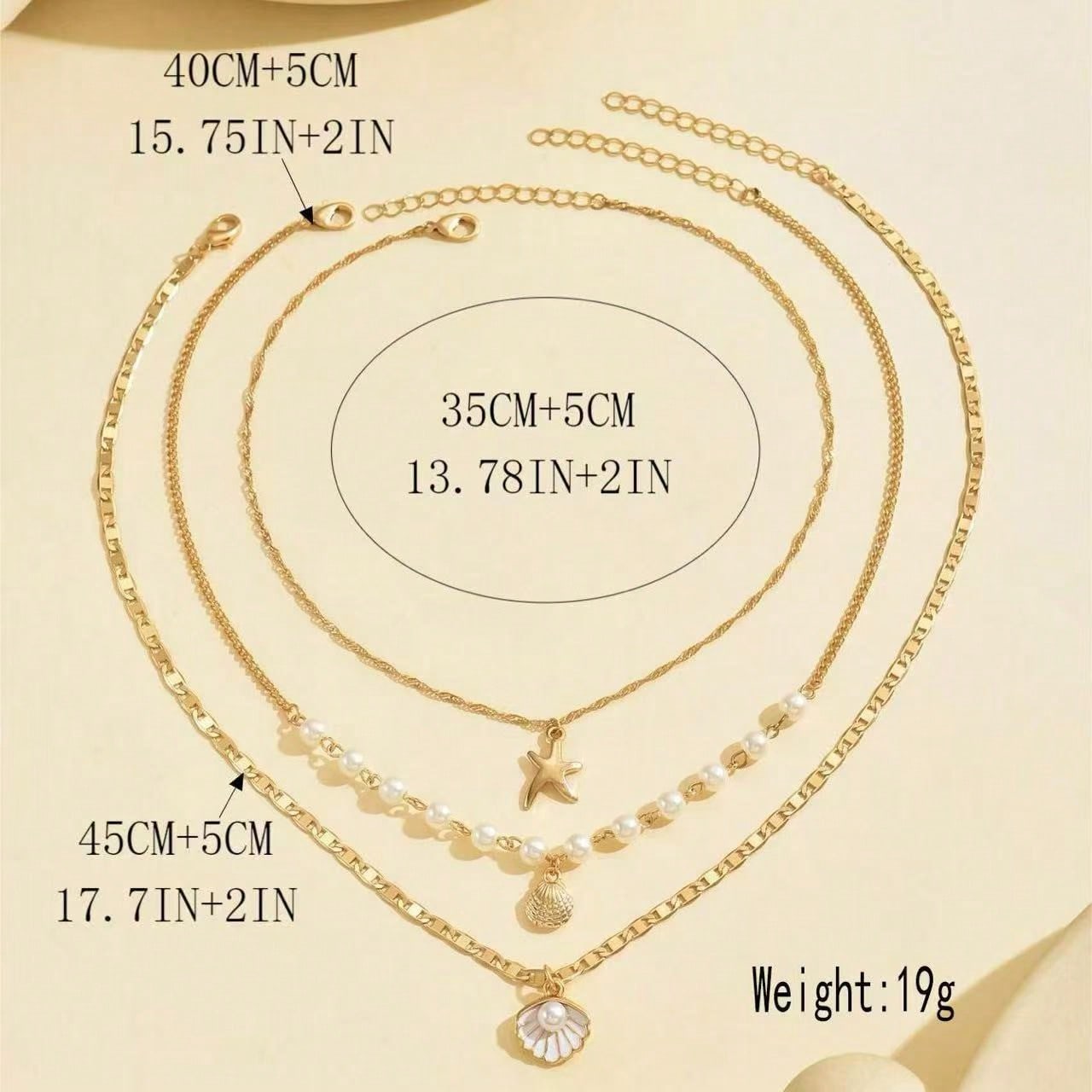 Perfect gift,3 Pieces Of Summe - Layered Necklace Set 评论和价格