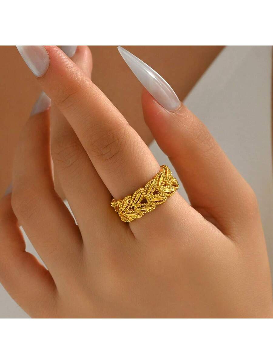 Elegant Hollow Leaf And Wheat  - Women'S Accessories To Wear With Watch 评论和价格