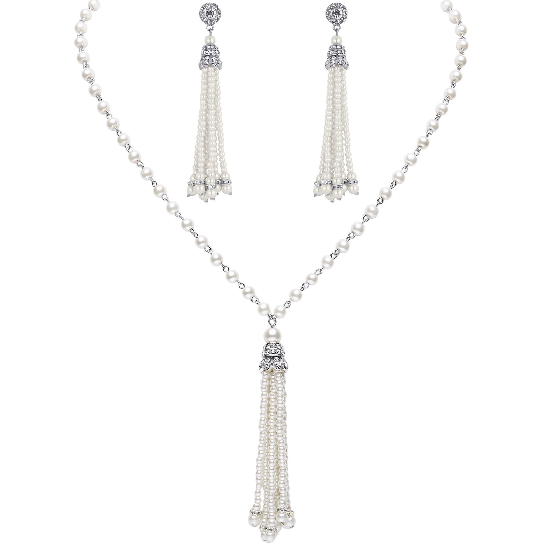 3-piece Set of Long Pearl Neck - Women'S Accessories In The 1950S 评论和价格