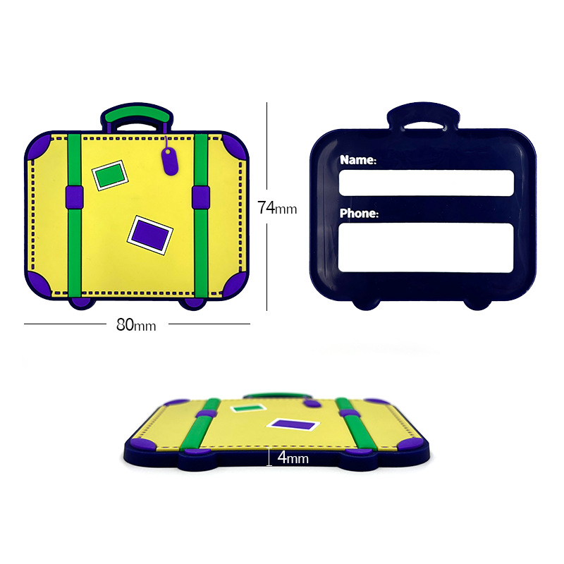 Creative PVC Luggage Tag Multi - Women'S Essential Accessories 评论和价格