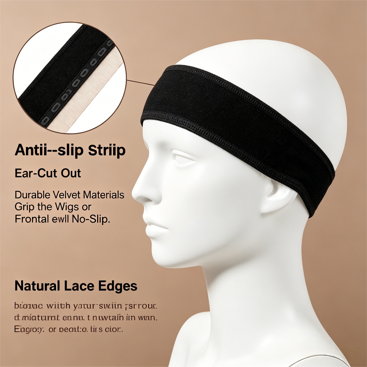 1Pc Natural Lace Trim Non-Slip - Women'S Essential Accessories 评论和价格