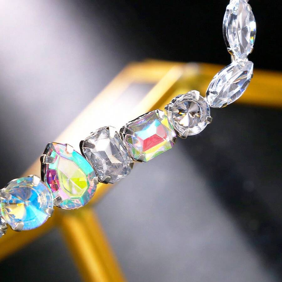 Crystal Rhinestone Face Decora - Women'S Accessories To Wear With Watch 评论和价格