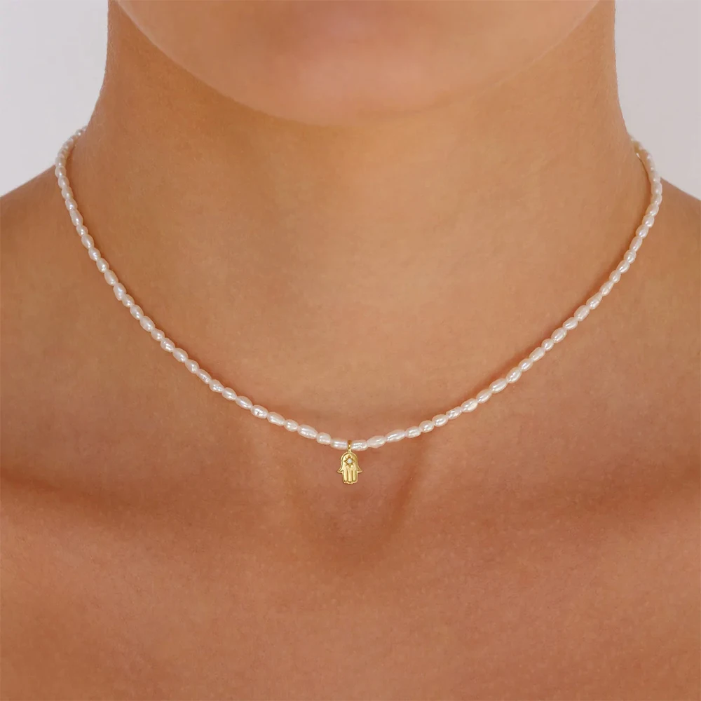 BOAKO Pearl Necklace Silver 92 - Evil Eye Bracelet 评论和价格