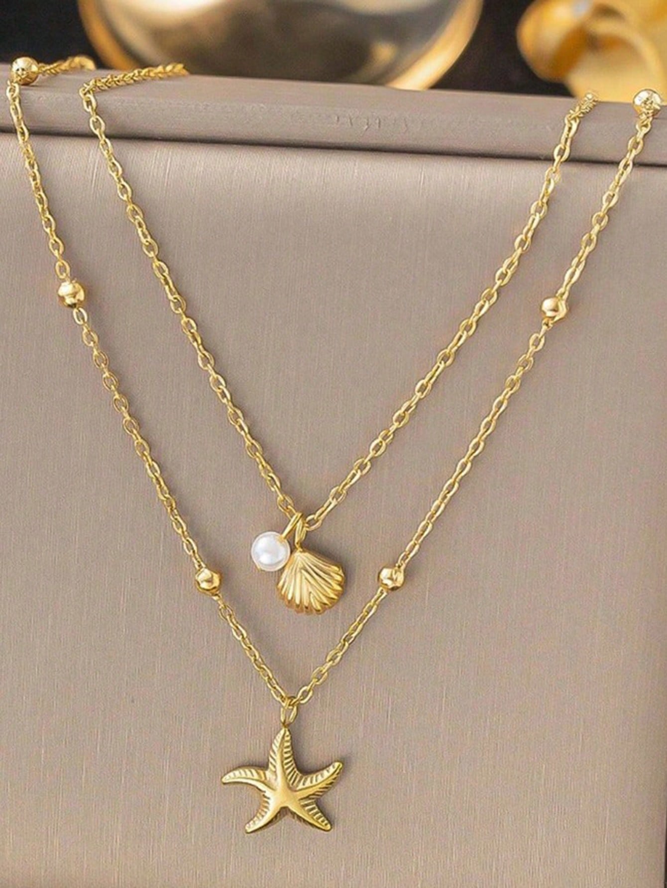 3pcs Fashionable Minimalist El - Layered Necklace Set 评论和价格