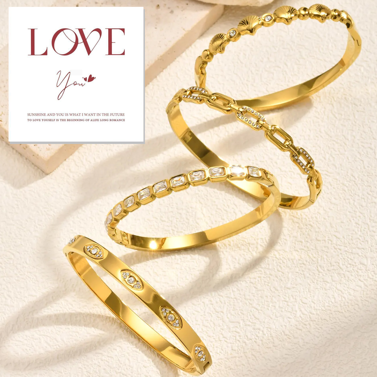 14K Gold Plated Bracelets for  - Evil Eye Bracelet 评论和价格