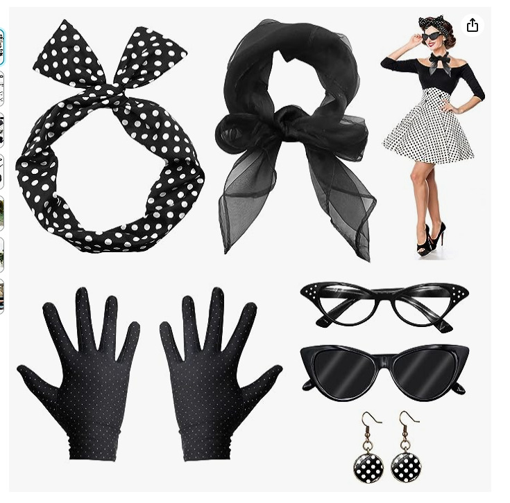 50s Disco Costume Accessories  - Women'S Accessories In The 1950S 评论和价格