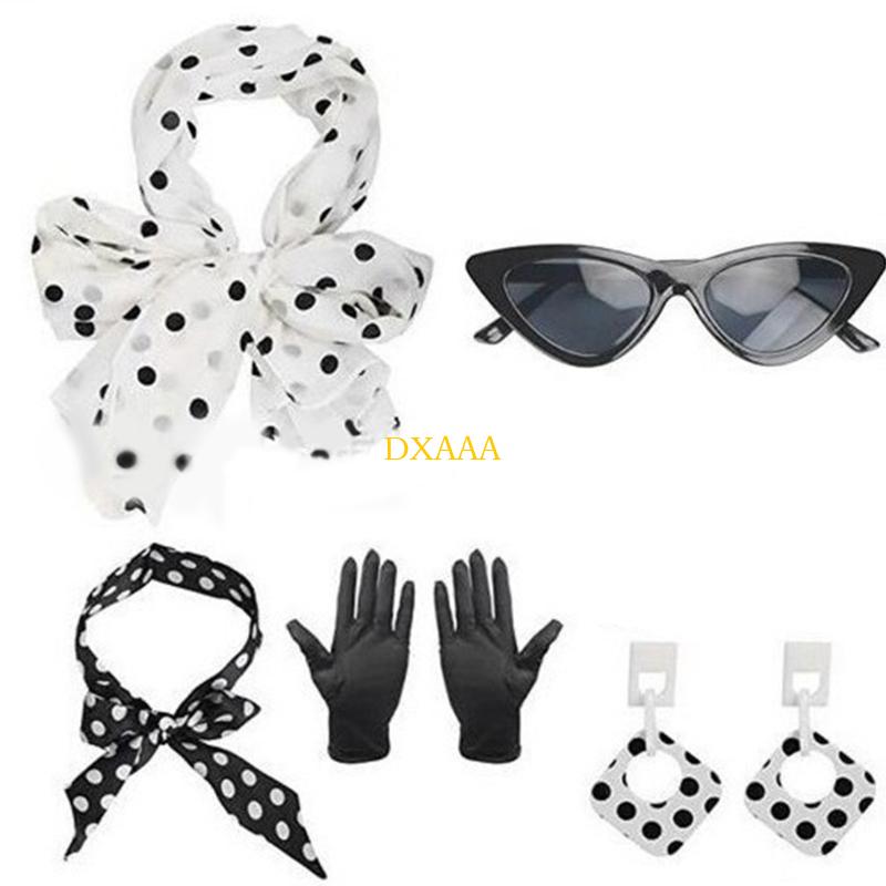 DXAA 1950s Costumes Scarf Cats - Women'S Accessories In The 1950S 评论和价格