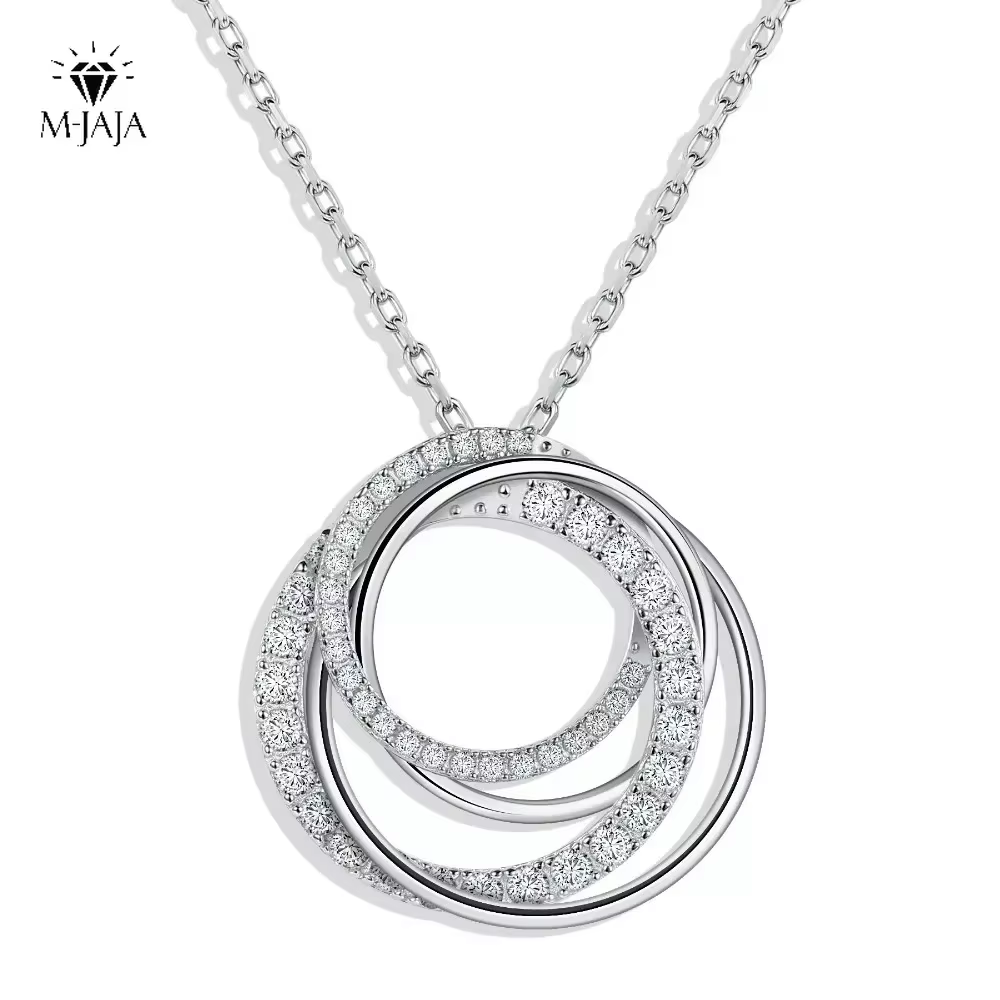 M-JAJA Moissanite Pendant Neck - Layered Necklace Set 评论和价格