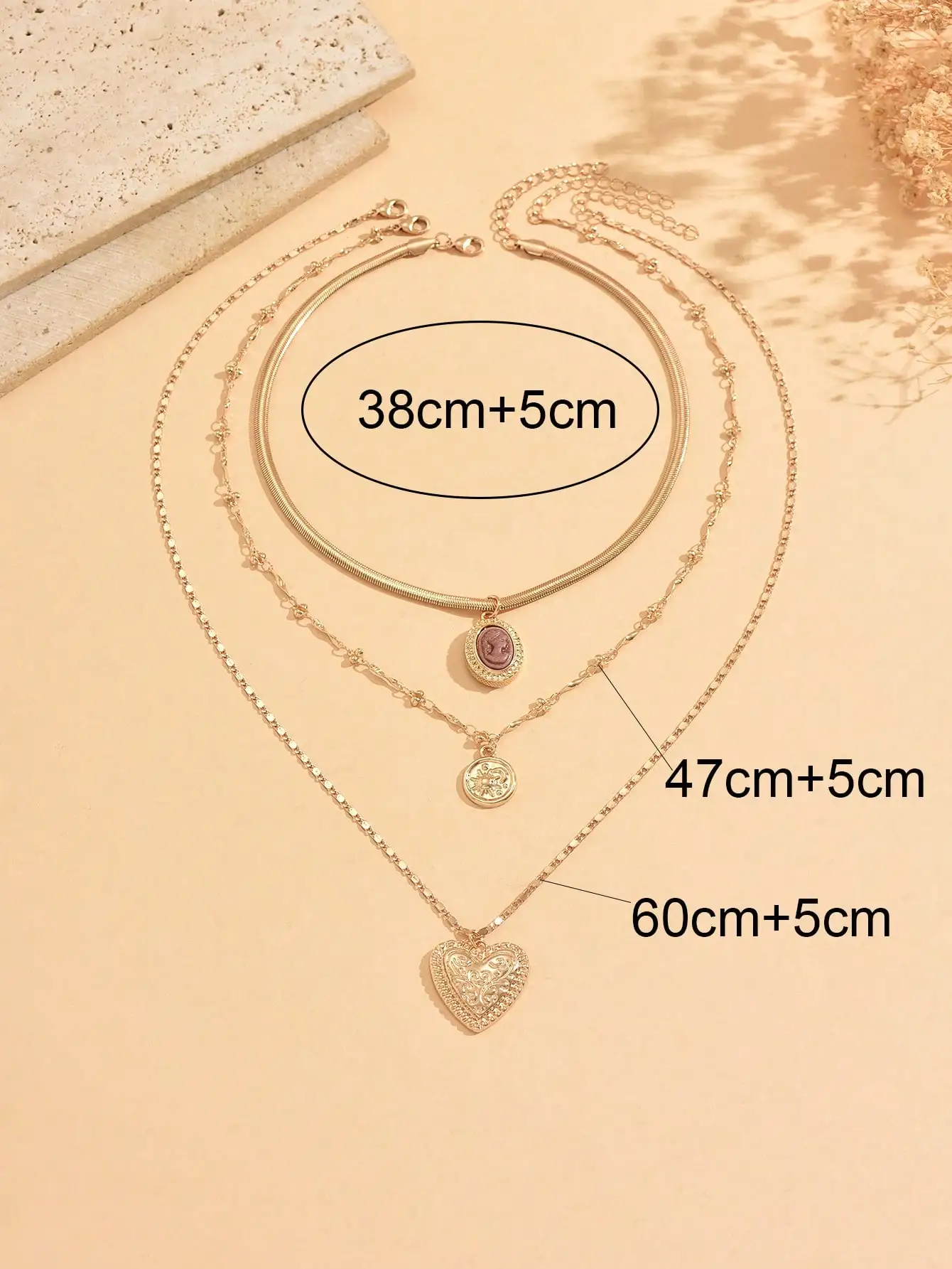 Perfect gift,3pcs/Set Vintage  - Layered Necklace Set 评论和价格